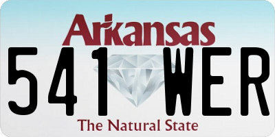 AR license plate 541WER