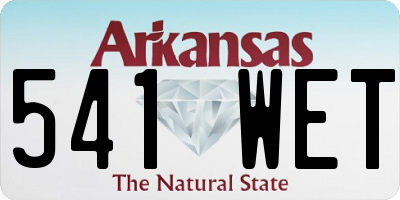 AR license plate 541WET