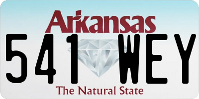 AR license plate 541WEY