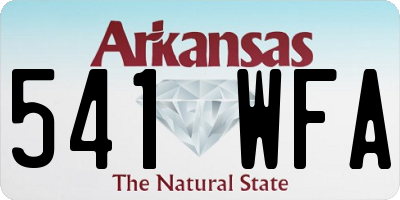 AR license plate 541WFA