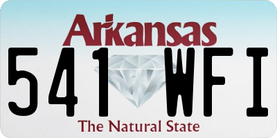 AR license plate 541WFI