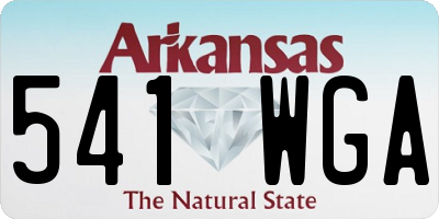 AR license plate 541WGA