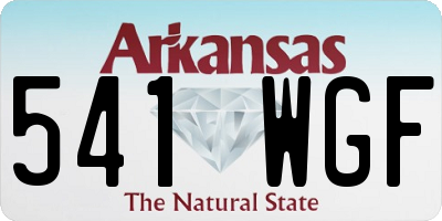 AR license plate 541WGF