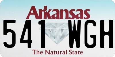 AR license plate 541WGH