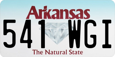 AR license plate 541WGI