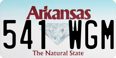 AR license plate 541WGM