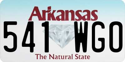 AR license plate 541WGO