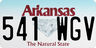 AR license plate 541WGV