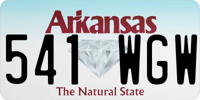 AR license plate 541WGW