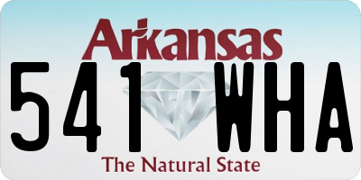 AR license plate 541WHA