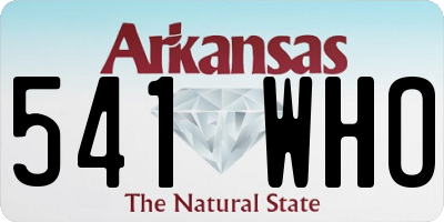 AR license plate 541WHO