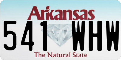 AR license plate 541WHW