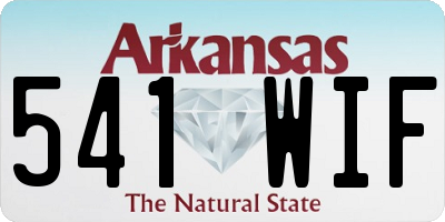 AR license plate 541WIF