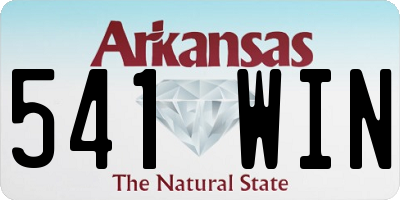 AR license plate 541WIN