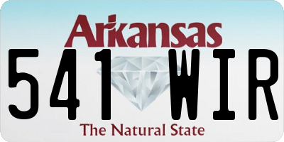 AR license plate 541WIR