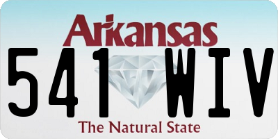 AR license plate 541WIV