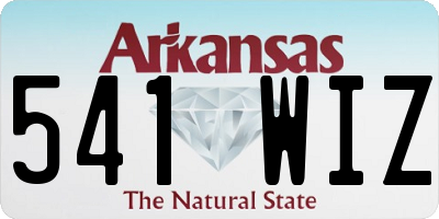 AR license plate 541WIZ