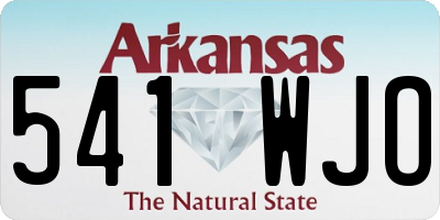 AR license plate 541WJO