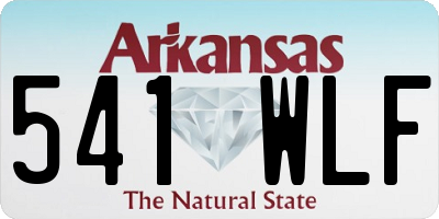 AR license plate 541WLF