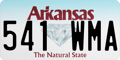 AR license plate 541WMA