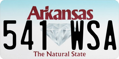 AR license plate 541WSA