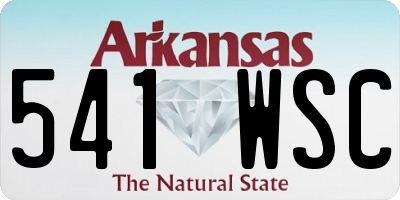 AR license plate 541WSC