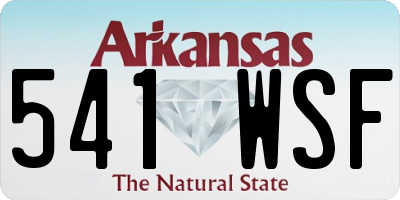 AR license plate 541WSF