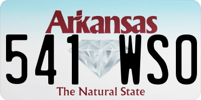 AR license plate 541WSO