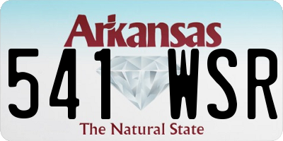 AR license plate 541WSR