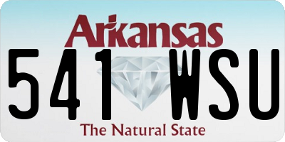 AR license plate 541WSU