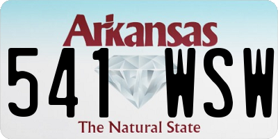 AR license plate 541WSW
