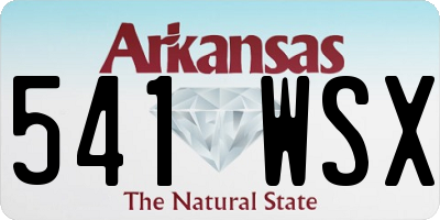 AR license plate 541WSX