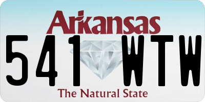 AR license plate 541WTW
