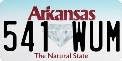 AR license plate 541WUM