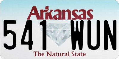AR license plate 541WUN