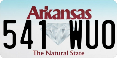 AR license plate 541WUO