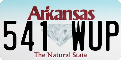 AR license plate 541WUP
