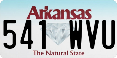 AR license plate 541WVU