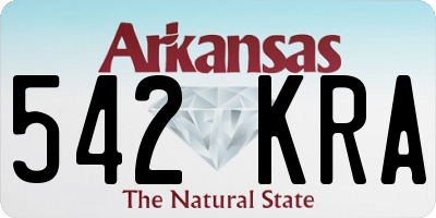 AR license plate 542KRA