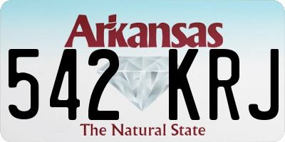 AR license plate 542KRJ