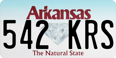 AR license plate 542KRS