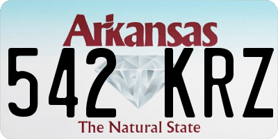 AR license plate 542KRZ