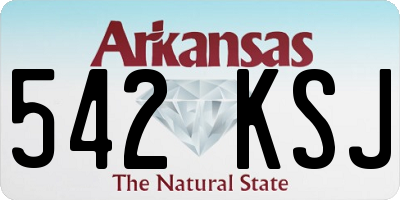 AR license plate 542KSJ