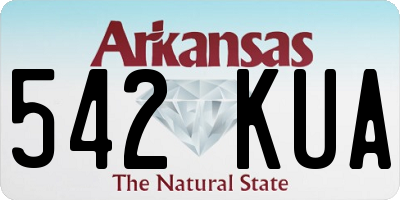 AR license plate 542KUA