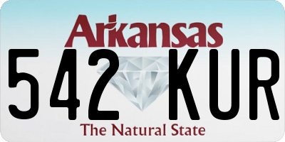 AR license plate 542KUR