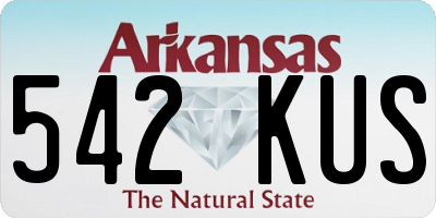 AR license plate 542KUS
