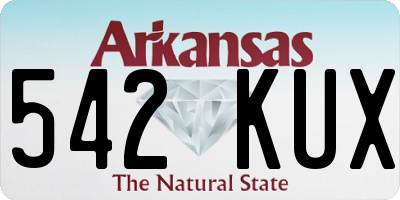 AR license plate 542KUX