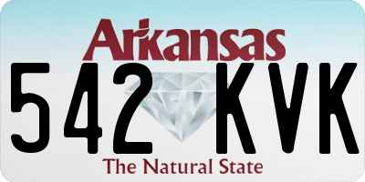AR license plate 542KVK