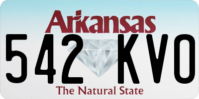 AR license plate 542KVO