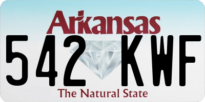 AR license plate 542KWF